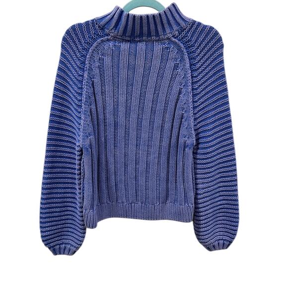 Free People Sweetheart Sweater Chunky Knit in Blue Egret - Picture 8 of 8